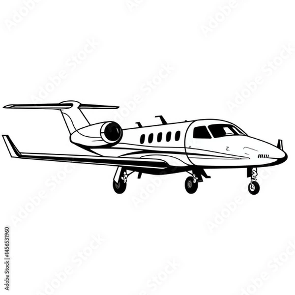 Fototapeta Private jet isolated 