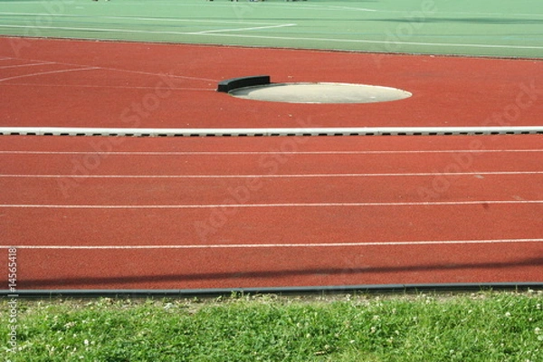 Obraz athlétisme, couloir, lancer, marteau