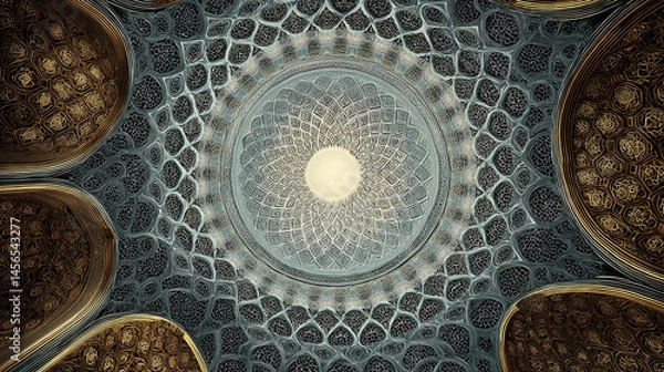 Fototapeta Islamic background concept, dome at the mosque