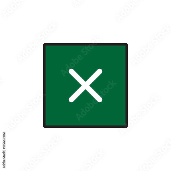 Fototapeta mathematical multiplication sign color icon