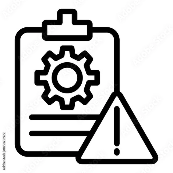Obraz Risk Management Vector Line Icon Design