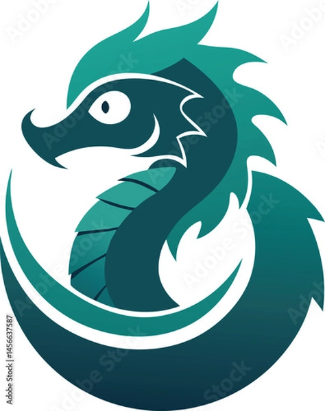 Fototapeta Dragon mascot logo