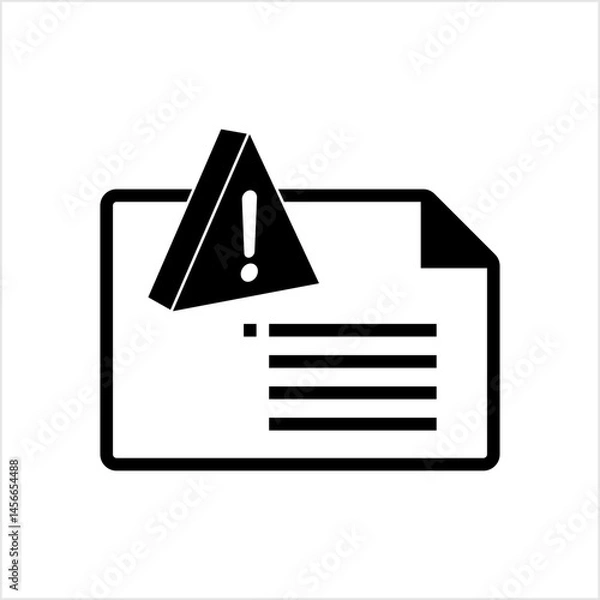 Fototapeta Document Error Icon, Broken Link, Missing Document