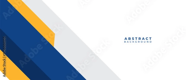 Obraz Abstract blue vector design features a 3D corner with a new business concept