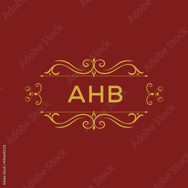 Obraz AHB Creative Unique Modern Letter Logo Design.