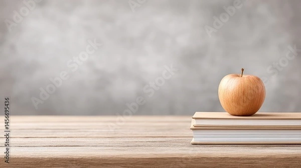 Fototapeta Traditional Classroom with Blackboard and Chalk in Classic Setting
