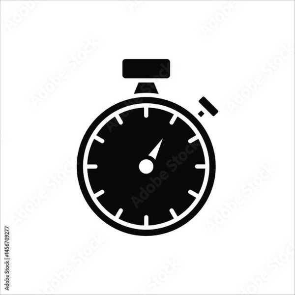 Fototapeta Stopwatch icon. Symbol in Line Art Style for Design, Presentation, Website or Apps Elements. Sport equipage symbol illustration. Vector illustration Isolated on white background.