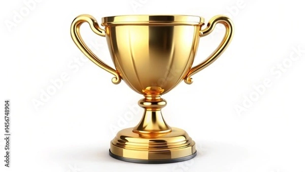 Obraz gold cup isolated on white