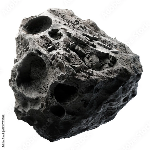 Fototapeta asteroid: black comet on transparent background
