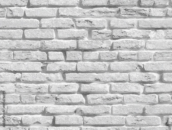 Obraz white brick wall, seamless pattern