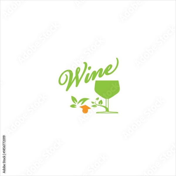 Obraz Premium vector wine logo design 