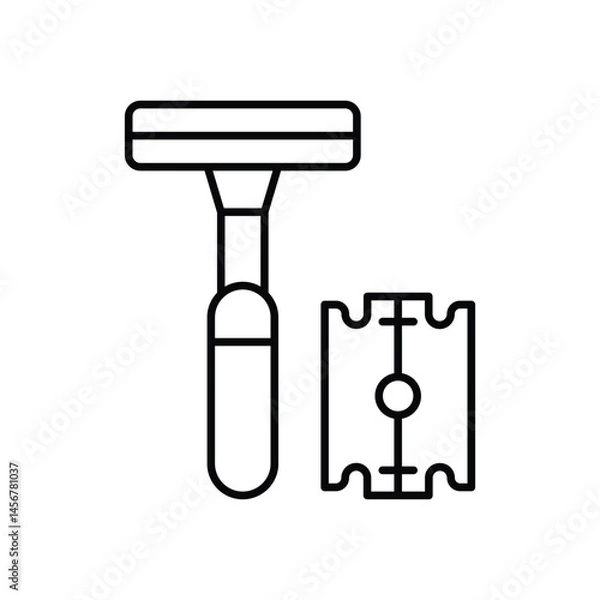 Fototapeta Shaving Razor Icon vector stock illustration
