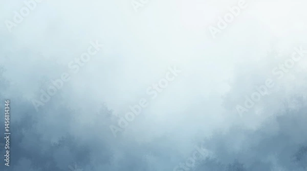 Fototapeta Abstract foggy landscape with soft blue and white gradient