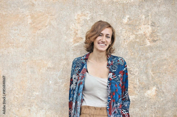 Fototapeta portrait of a smiling woman