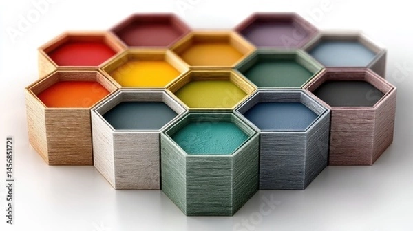 Fototapeta color pallete icon isolated on white 3d rendering,photo stock
