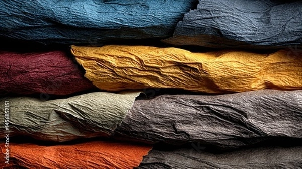Fototapeta colored crumpled crushed paper horizontal backgrounds surface.stock image