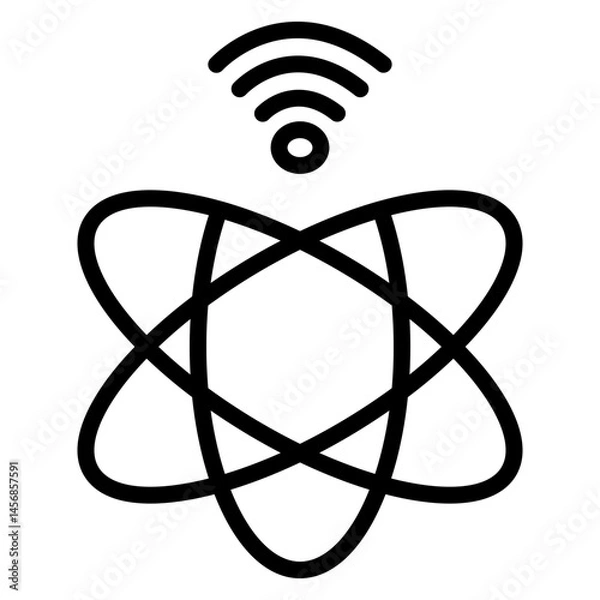 Obraz Quantum Internet Vector Line Icon Design