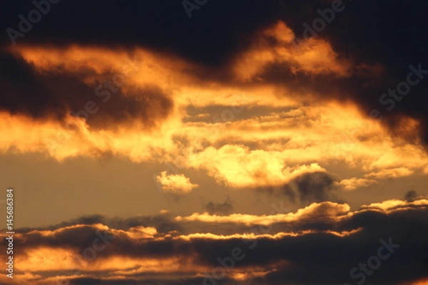 Obraz Fascinating golden sunset in the last minute
