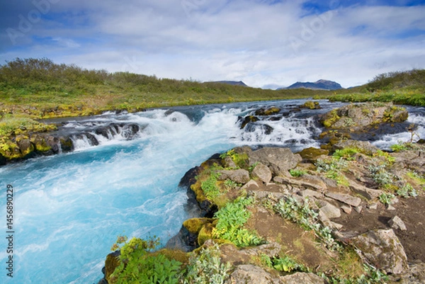 Fototapeta Miðfoss waterfall in Iceland