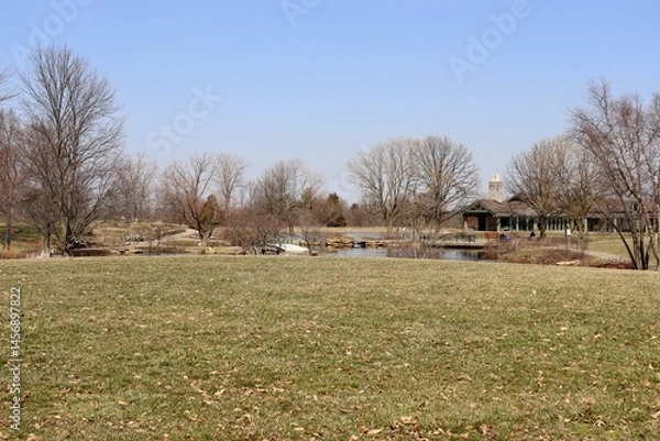 Obraz The country landscape on a sunny water day.