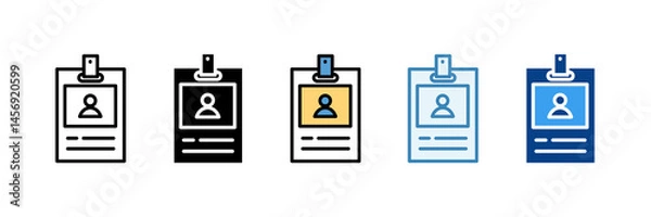 Fototapeta Attendee  Icon Set Multiple Style Collection