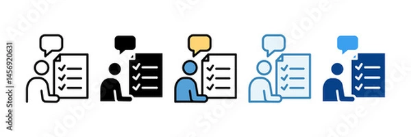 Fototapeta Planning  Icon Set Multiple Style Collection