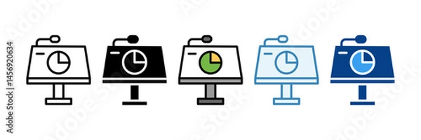 Fototapeta Keynote  Icon Set Multiple Style Collection