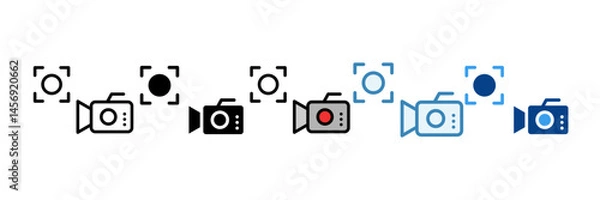 Fototapeta Recording  Icon Set Multiple Style Collection