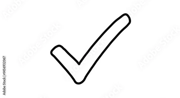 Fototapeta Check mark vector icon symbol tick sign illustration
