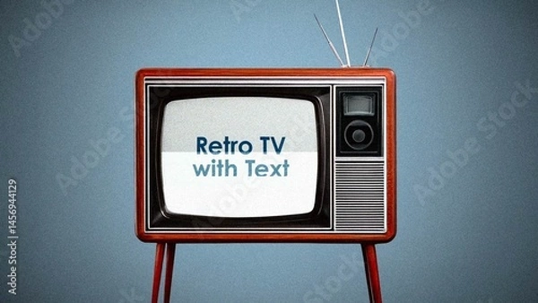 Fototapeta Retro TV with Text
