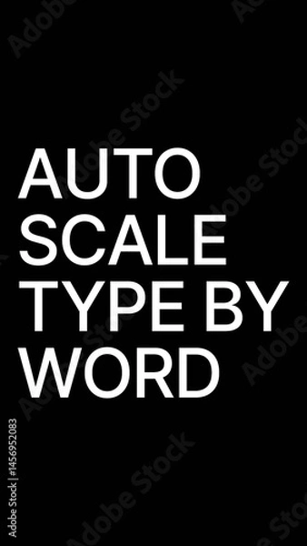 Fototapeta Vertical Autoscale Type by Word