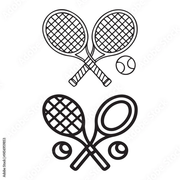 Fototapeta tennis racket and ball vector