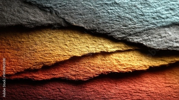 Fototapeta texture old craft white yellow color paper background macro structure vintage abstract cardboard with gradient rainbow rays pattern felt backdrop.stock image