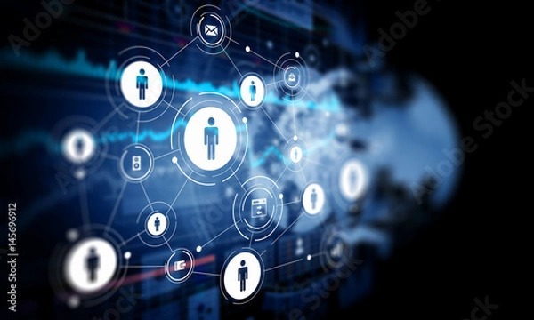 Fototapeta Social network background