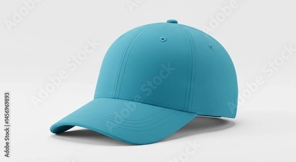 Fototapeta Blue cyan cap mockup for design presentation