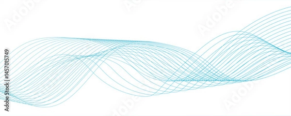 Fototapeta Technology Abstract wave Energy flow Frequency digital wavey lines. Modern background futuristic energy sound waves technology concept background.  Waveform Pattern with blue and white Gradients.