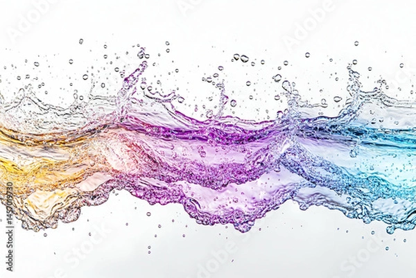 Obraz Colorful Water Splash Abstract Background