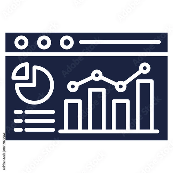 Obraz dashboard icon blue style