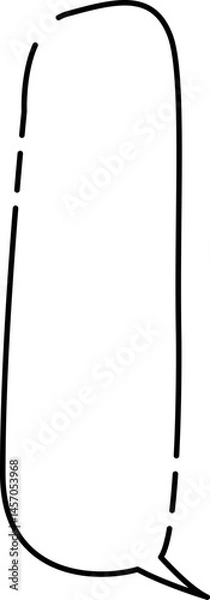 Obraz 縦長のゆるいシンプル隙間ありふきだし(しっぽ右)