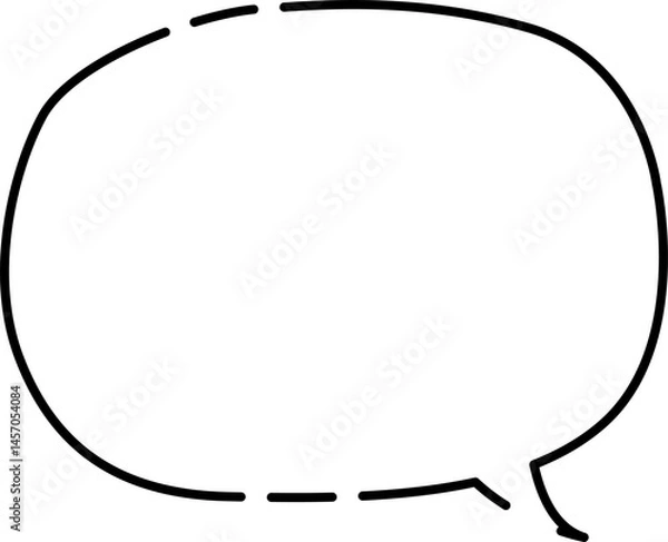 Obraz シンプルなスキマのある吹き出し(しっぽ右)