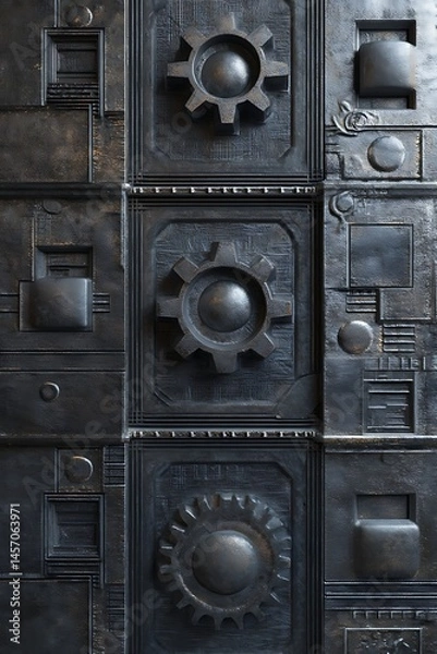 Obraz Geometric metal pattern