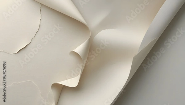 Fototapeta Whispered Layers – Calm Paper Textures for Clear Spaces wallpaper