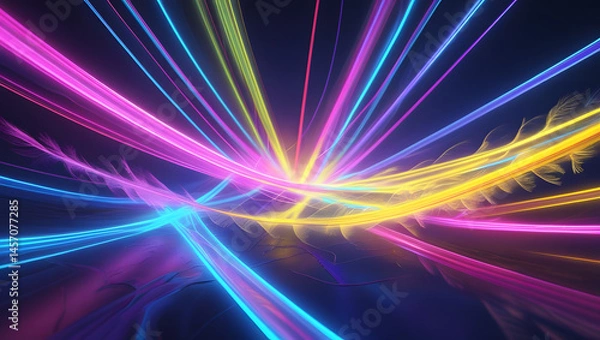 Fototapeta abstract background with glowing lines