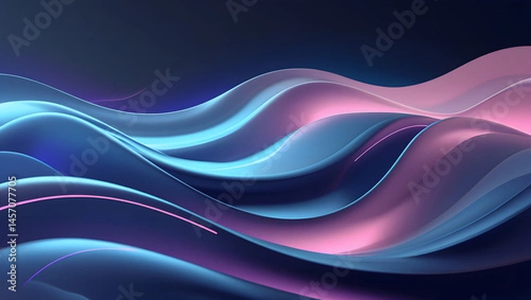 Fototapeta 4K ultra-clean soft gradient wallpaper, flowing pastel blue to purple hues, dreamy and minimalist background, perfect for desktop aesthetics, smooth transitions
