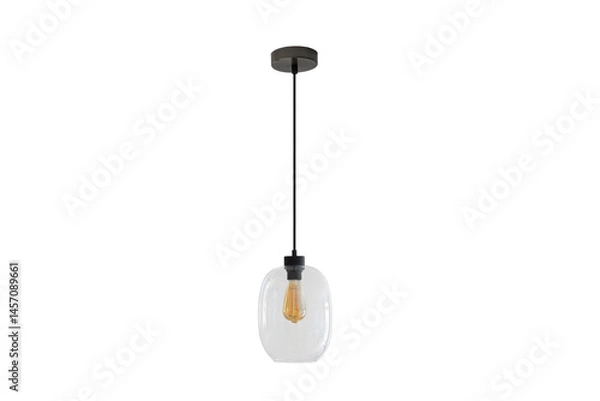 Fototapeta Modern pendant light isolated on white background
