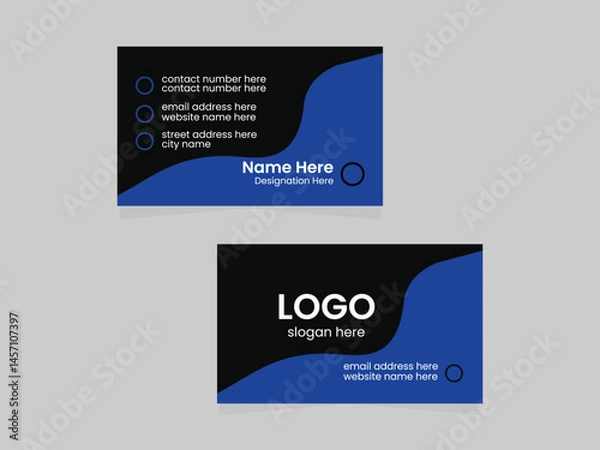 Obraz Corporate Creative Company Business Card Design, Template Mockup Vector Layout
