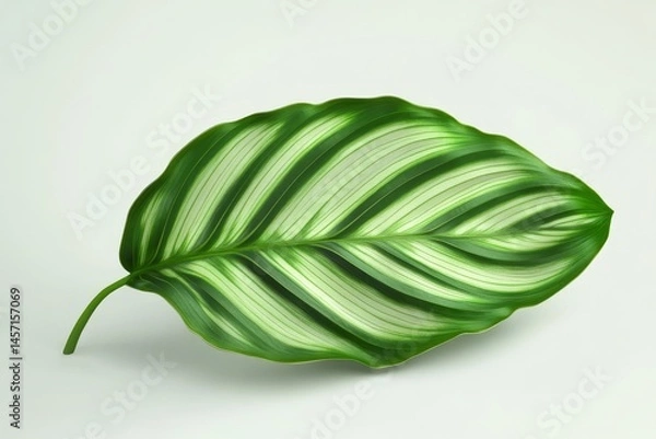 Obraz Close-up view of a vibrant tropical leaf.