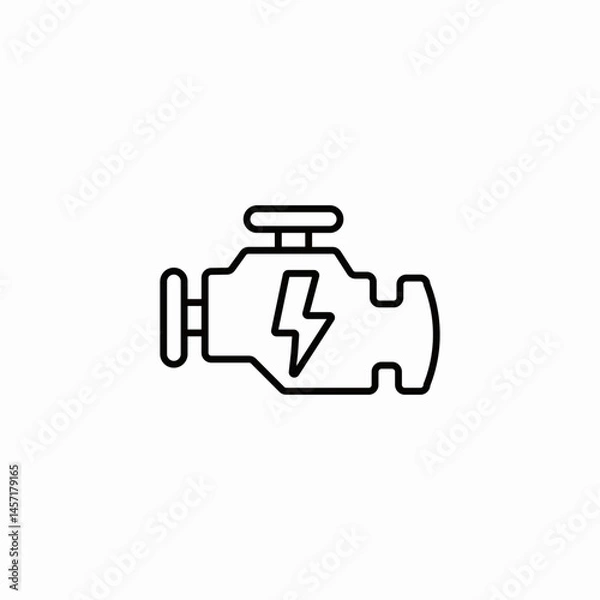 Obraz car engine icon sign vector