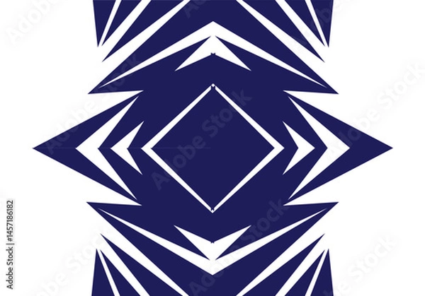 Obraz Abstract blue and white background with spike and zigzag line pattern work