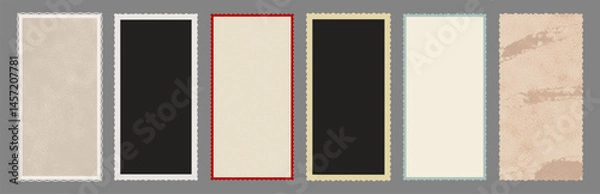 Fototapeta Vintage Old Textured Photo Paper Your Story format. Grunge background. Vector isolated illustration